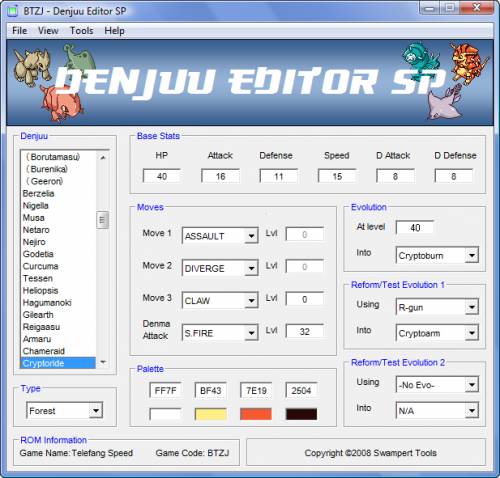 Denjuu Editor SP 2.0.2