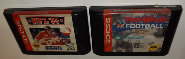 2 картриджа «NFL95» и «Troy Aikman NFL Football»